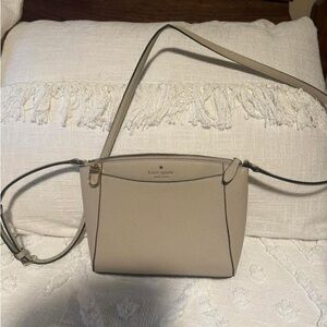 kate spade Pebbled Leather Crossbody Bag in Beige